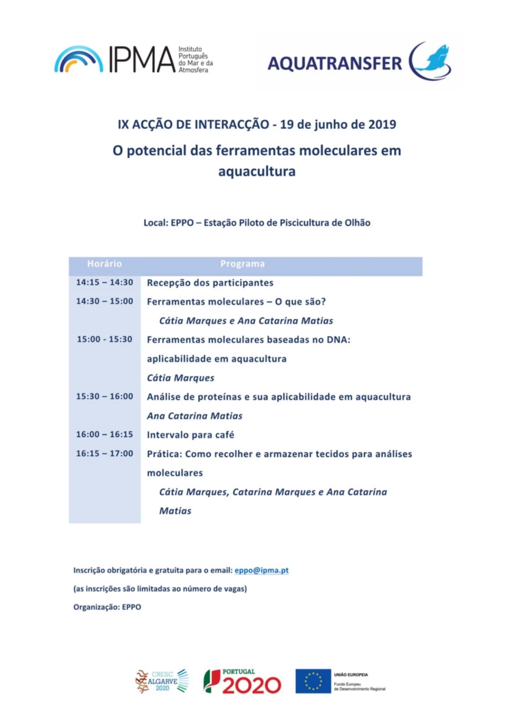 Programa jornada EPPO herramientas moleculares en acuicultura