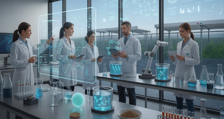 recreación de laboratorio en el futuro