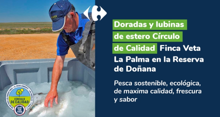 cartel dorada y lubina Círculo de Calidad Carrefour cartel dorada y lubina Círculo de Calidad Carrefour