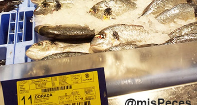 Doradas en lineal de mercado