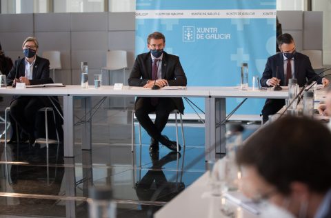 Alberto Núñez Feijóo durante presentación proyectos Next Generation