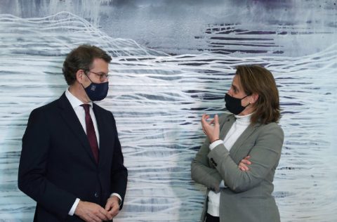 Alberto Núñez Feijóo y Teresa Ribero, febrero 2021