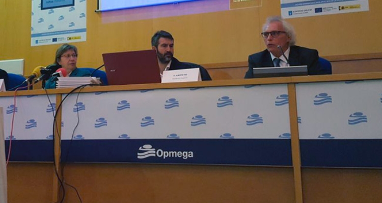 JL González Serrano durante las jornadas de Opmega. Abril 2018