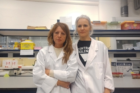 Investigadoras UDC del estudio reproducción poliqueto gavilán