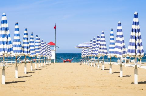 Italia, playa en Rimini