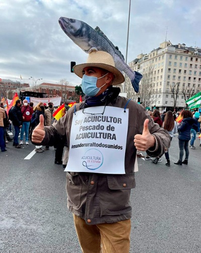 Javier Ojeda, gerente APROMAR durante manifestación