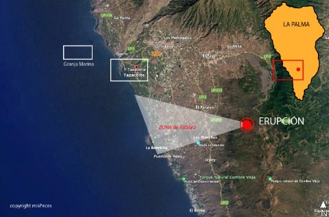 Zona erupción volcán La Palma