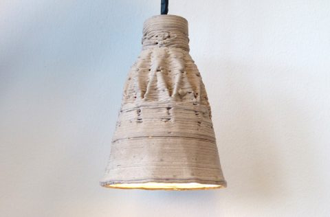 Lámpara de concha de mejillón de Margarita Sauerwein