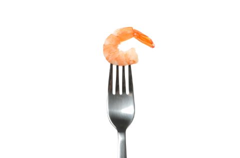 Tenedor con langostino