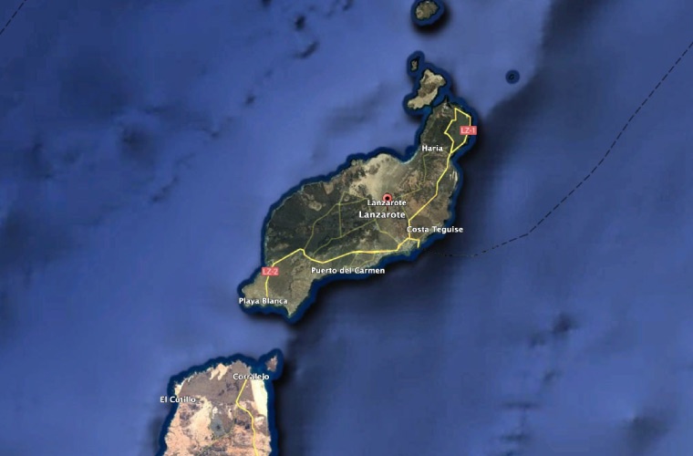 Lanzarote visto por Google Earth