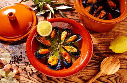 Mejillones al vapor (Mytilus galloprovincialis)