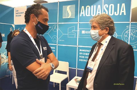 Nuno Medina (izq) con Ministro Mar Portugal