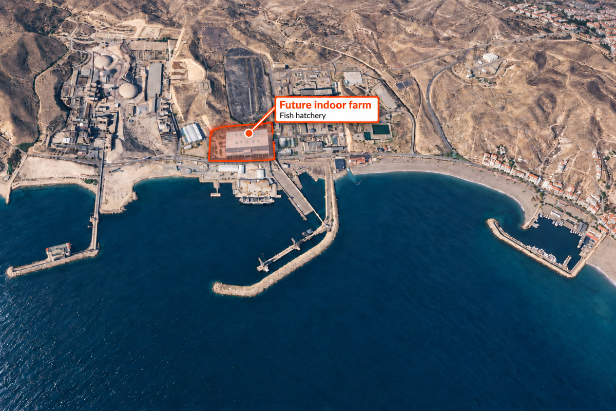 OAC hatchery's location in Carboneras (Spain)