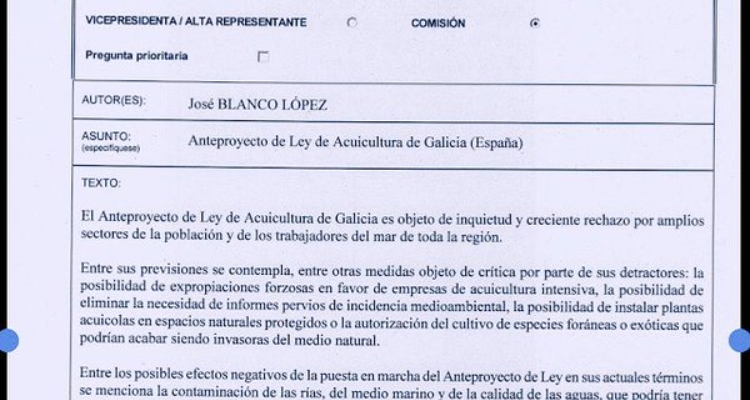 pregunta-jose-blanco-anteproyecto-ley-acuicultura-galicia-comision-europea pregunta-jose-blanco-anteproyecto-ley-acuicultura-galicia-comision-europea