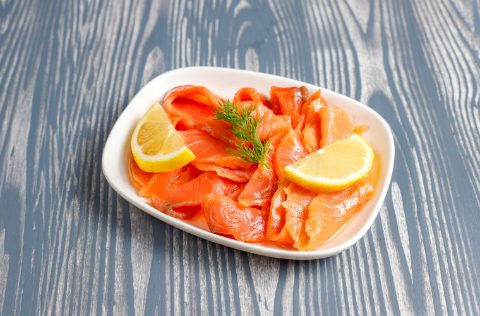 Salmón ahumado en lonchas