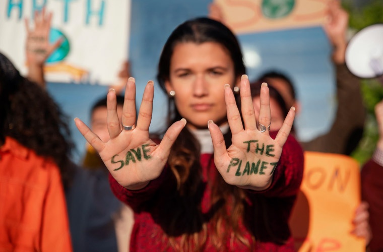 Save the Planet. Protesta Save the Planet. Protesta