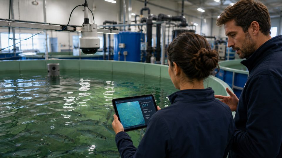 Técnicos analizan datos en una tablet