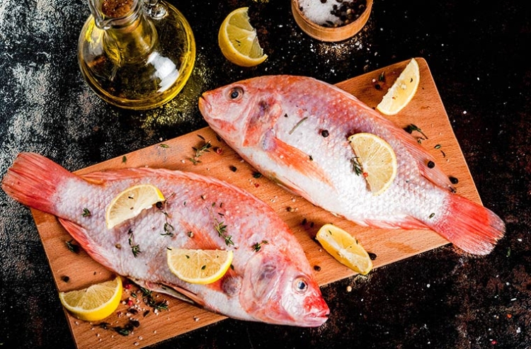 Tilapia cocinada Tilapia cocinada