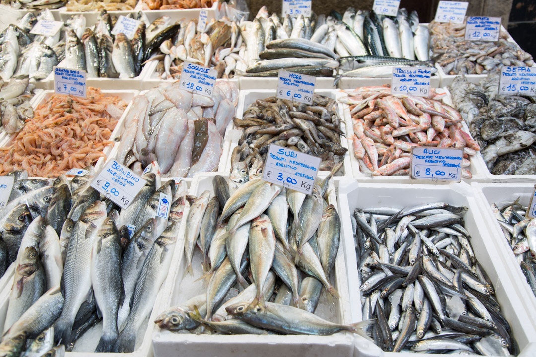 Venta pescado Italia