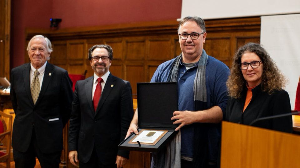 Antoni Ibarz durante la recepción del premio