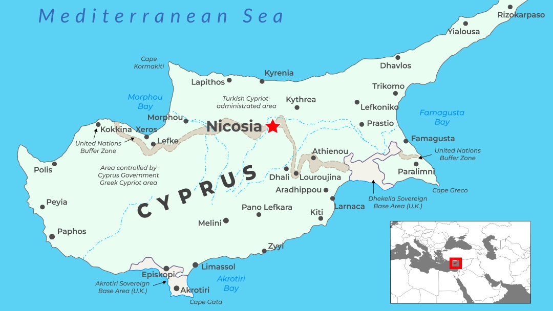 Chipre - mapa Chipre - mapa