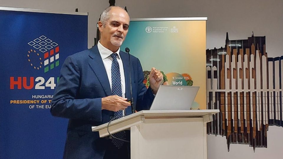 Javier Ojeda interviene como secretario general de la FEAP