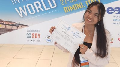 Hanna Ross Alipio recibe el premio de la EAS al mejor trabajo de estudiante