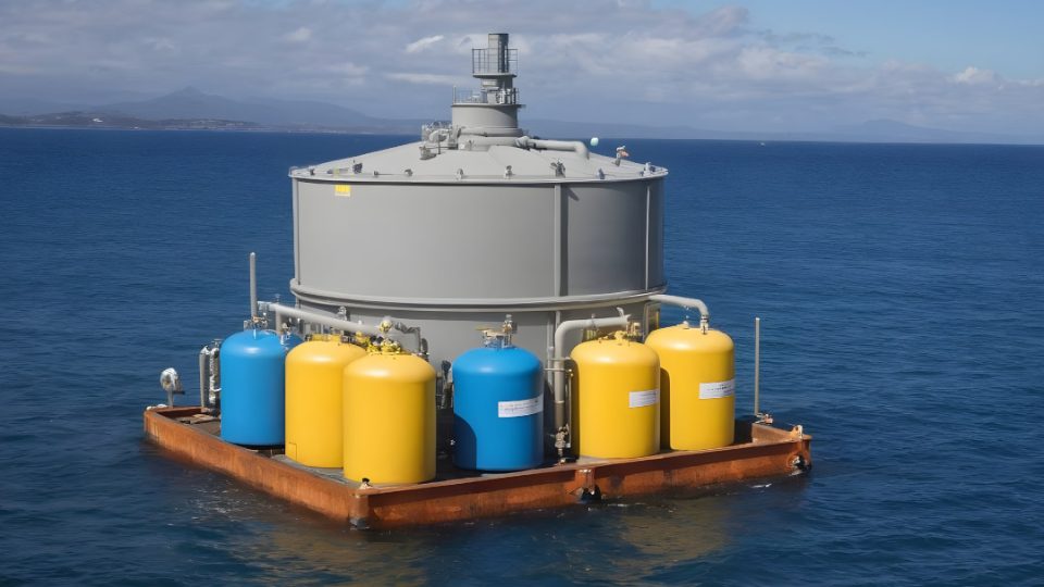 Tanques de hidrógeno en el mar