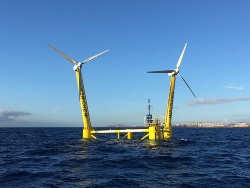 Canarias acoge pruebas pioneras que combinan energías eólicas offshore y piscicultura